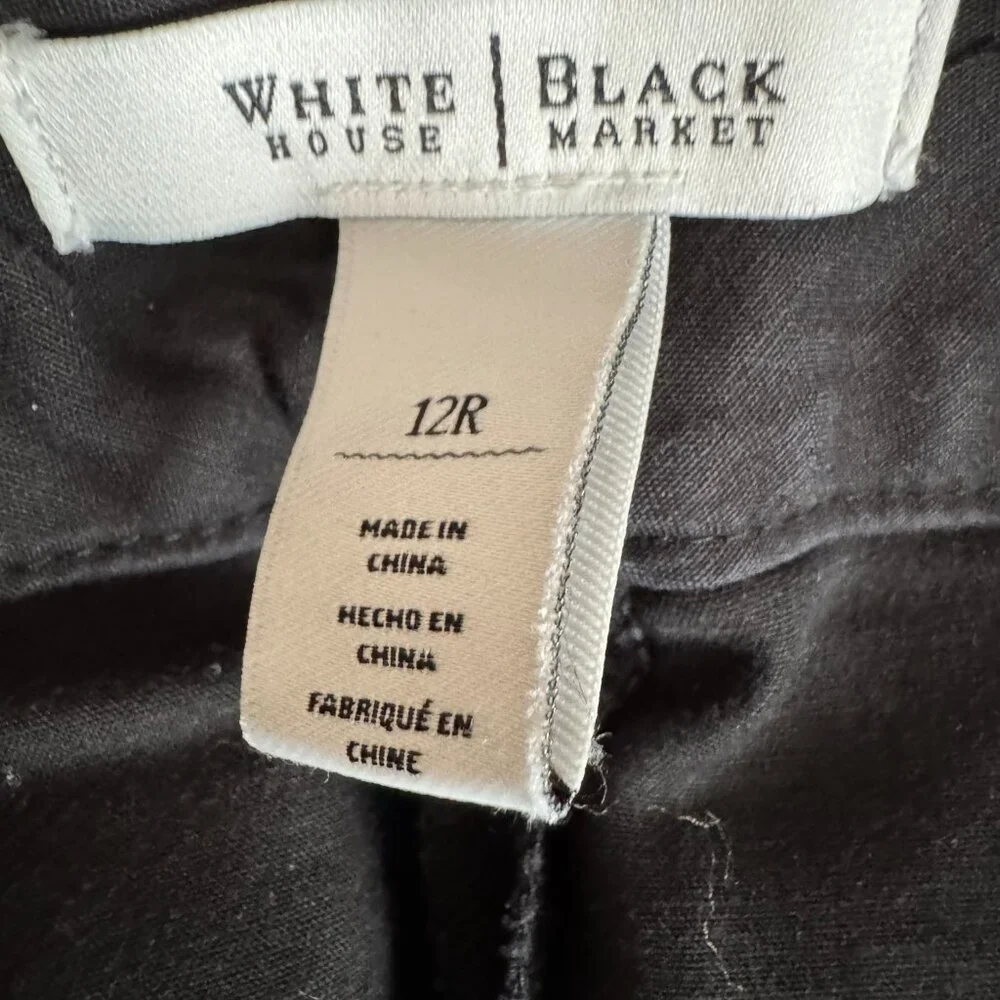 #2 White House Black Market Black Straight Leg Pants Size 12R